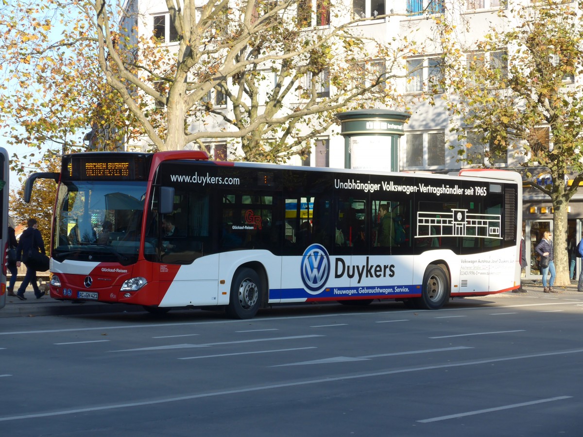 (157'224) - Glckauf-Reisen, Baesweiler - AC-GN 421 - Mercedes am 21. November 2014 beim Hauptbahnhof Aachen