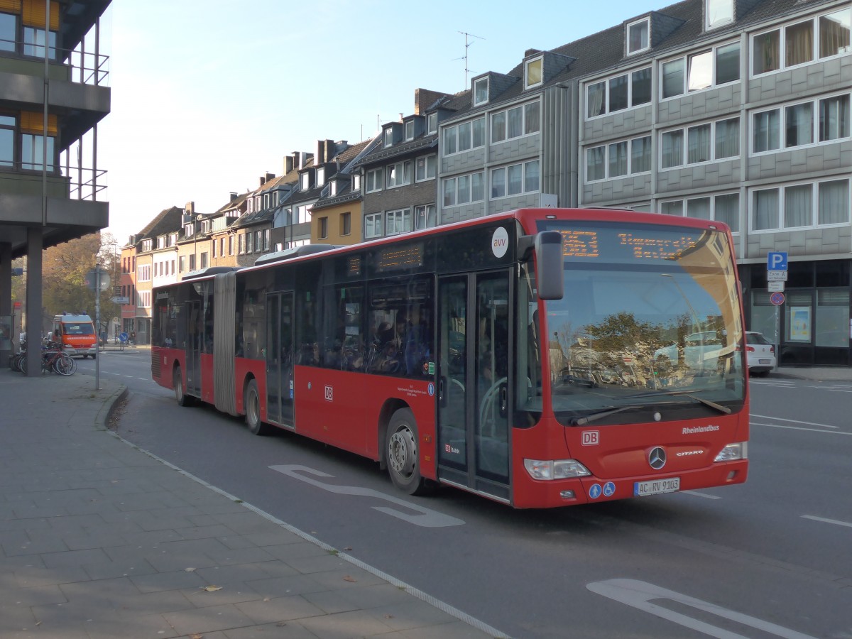(157'236) - RVE Aachen - AC-RV 9103 - Mercedes am 21. November 2014 beim Hauptbahnhof Aachen