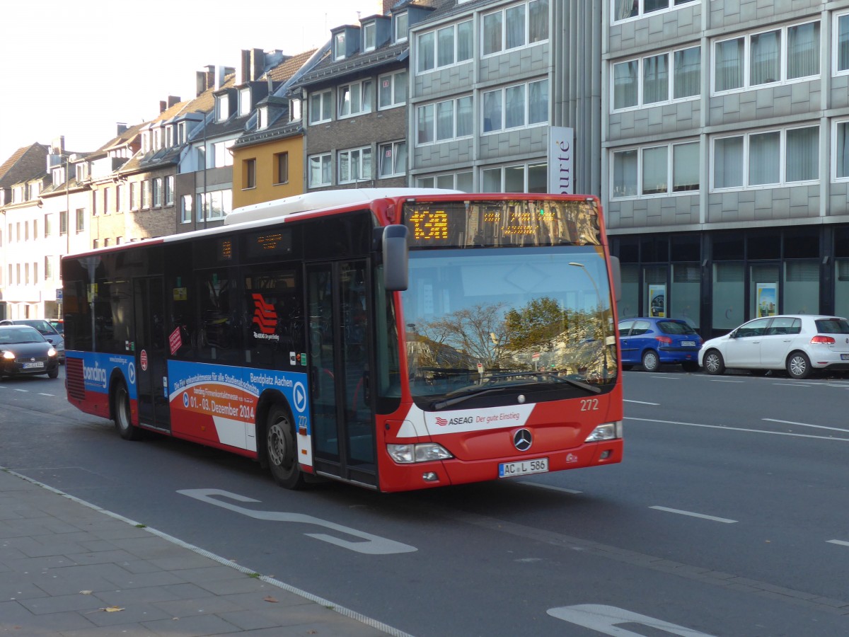 (157'238) - ASEAG Aachen - Nr. 272/AC-L 586 - Mercedes am 21. November 2014 beim Hauptbahnhof Aachen