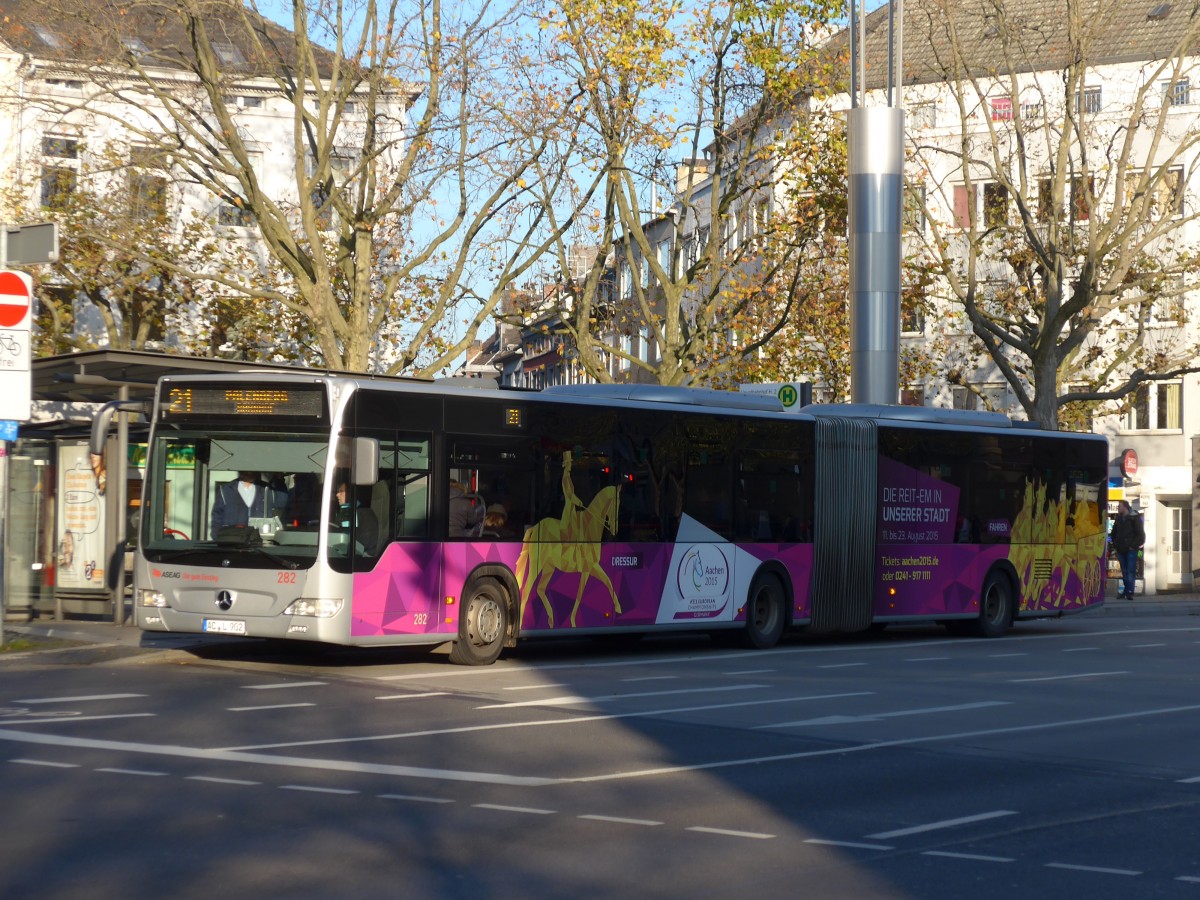 (157'249) - ASEAG Aachen - Nr. 282/AC-L 902 - Mercedes am 21. November 2014 beim Hauptbahnhof Aachen