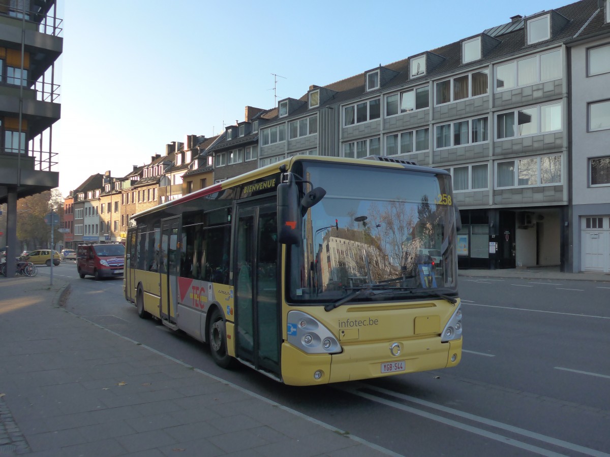 (157'264) - Aus Belgien: TEC Lige - Nr. 5.258/YGB-544 - Irisbus am 21. November 2014 beim Hauptbahnhof Aachen