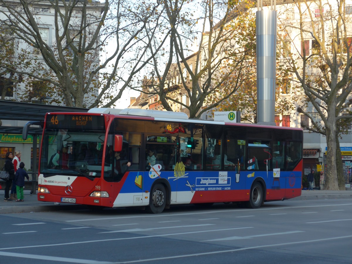 (157'270) - ASEAG Aachen - Nr. 198/AC-L 454 - Mercedes am 21. November 2014 beim Hauptbahnhof Aachen
