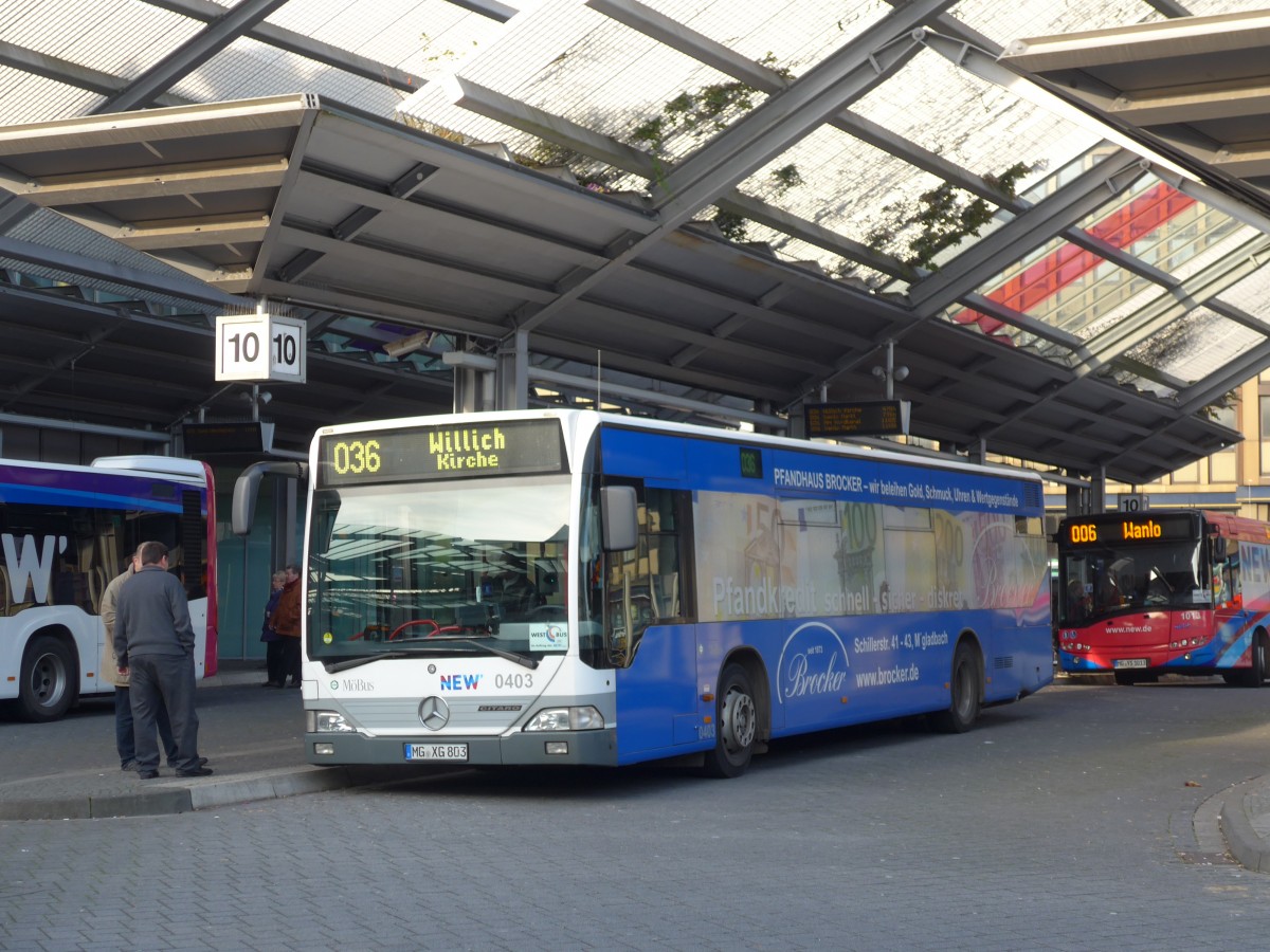 (157'305) - MBus, Mnchengladbach - Nr. 403/MG-XG 803 - Mercedes am 22. November 2014 beim Hauptbahnhof Mnchengladbach