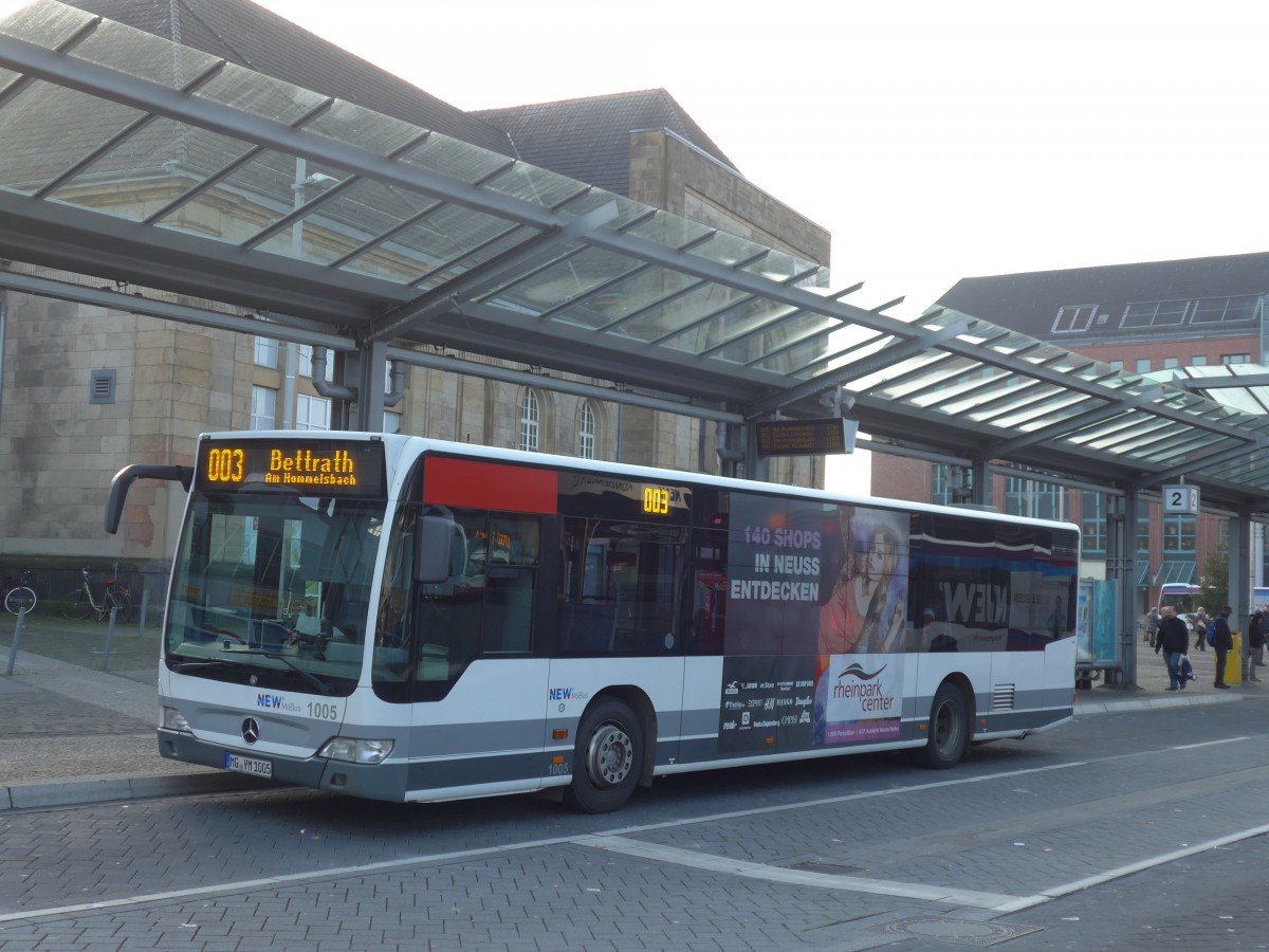 (157'310) - MBus, Mnchengladbach - Nr. 1005/MG-YM 1005 - Mercedes am 22. November 2014 beim Hauptbahnhof Mnchengladbach