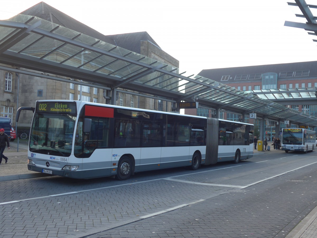 (157'334) - MBus, Mnchengladbach - Nr. 864/MG-YH 1012 - Mercedes am 22. November 2014 beim Hauptbahnhof Mnchengladbach