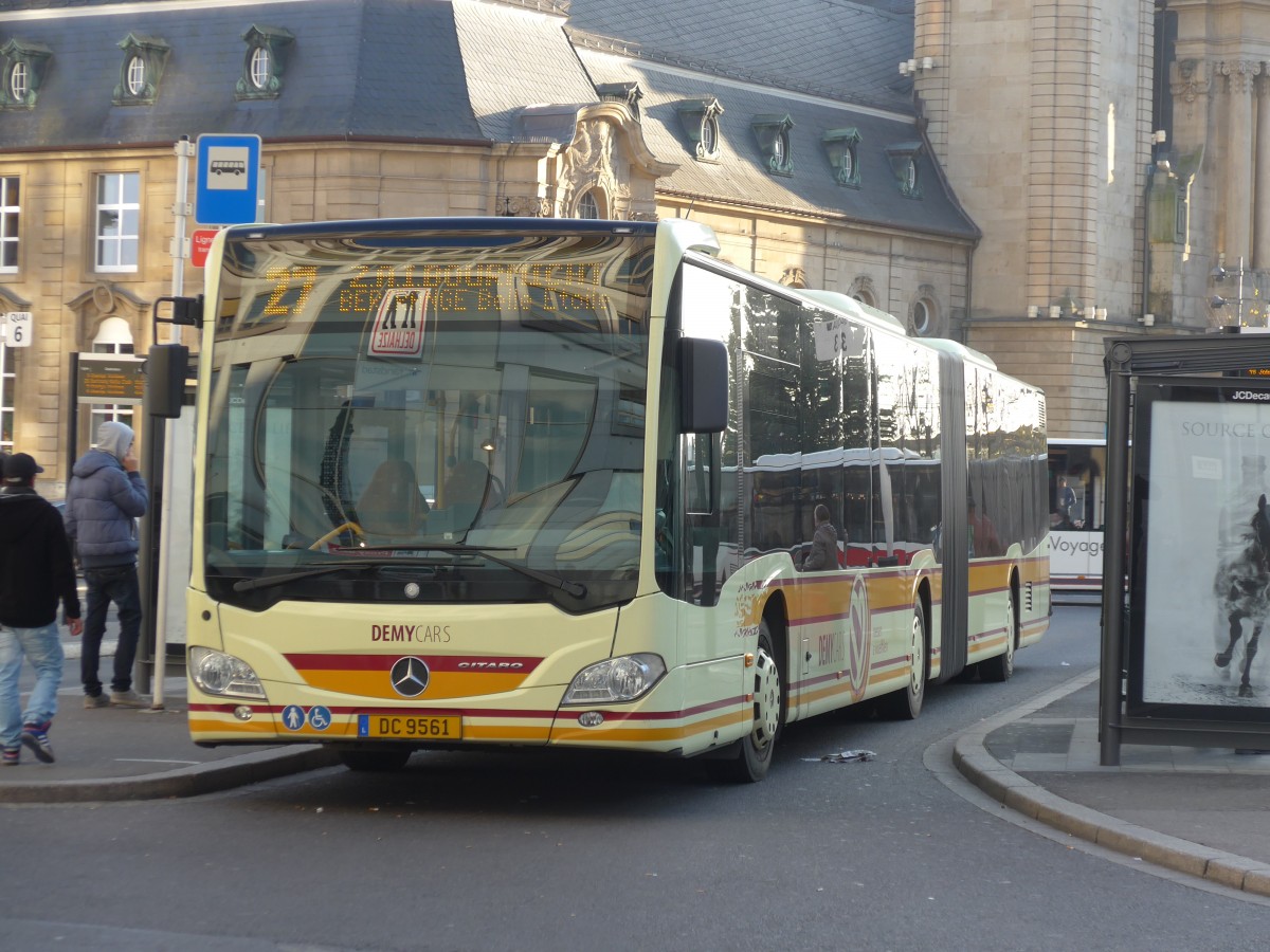 (157'355) - Demy Cars, Keispelt - DC 9561 - Mercedes am 22. November 2014 beim Bahnhof Luxembourg