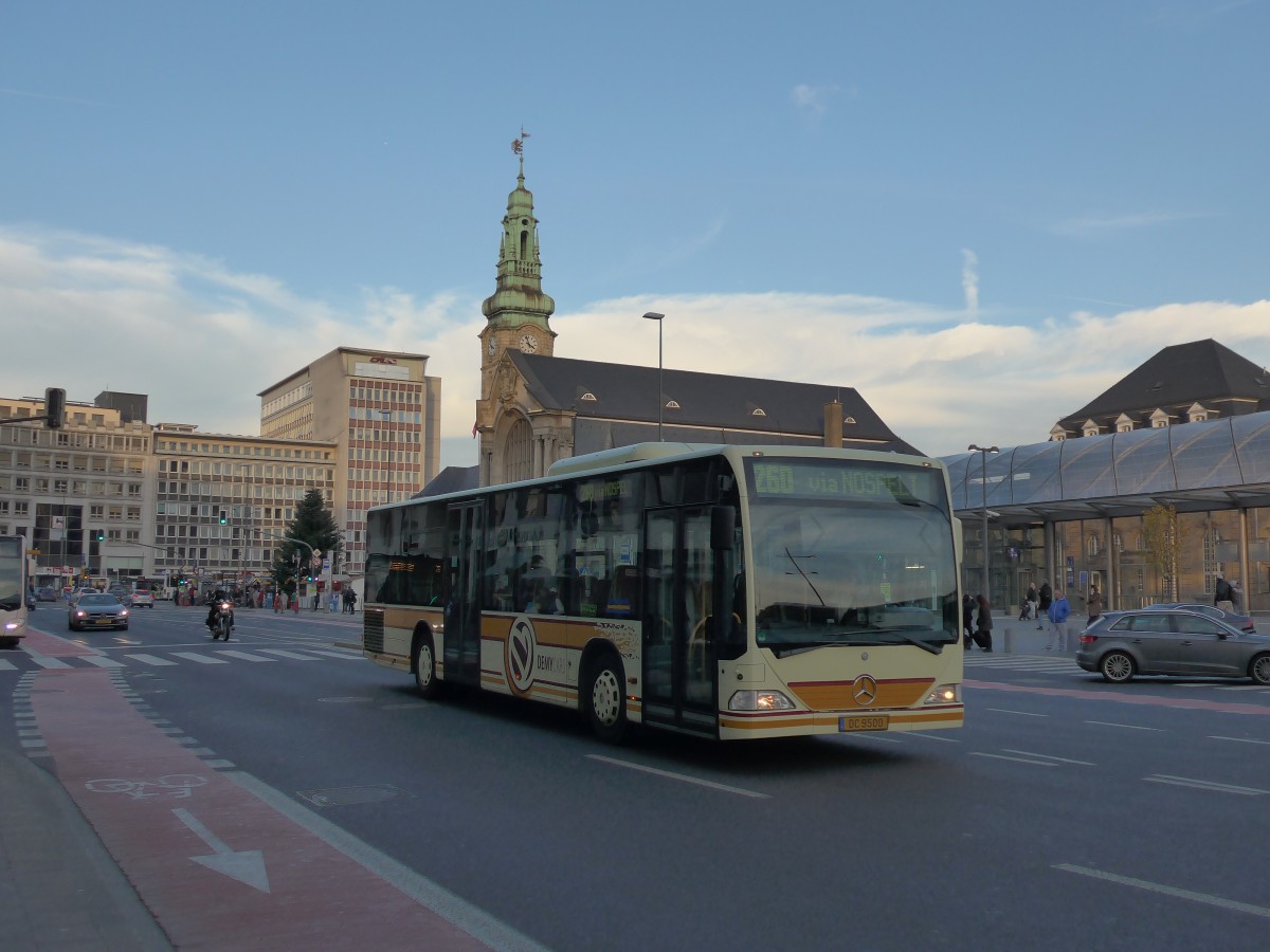 (157'412) - Demy Cars, Keispelt - DC 9500 - Mercedes am 22. November 2014 beim Bahnhof Luxembourg