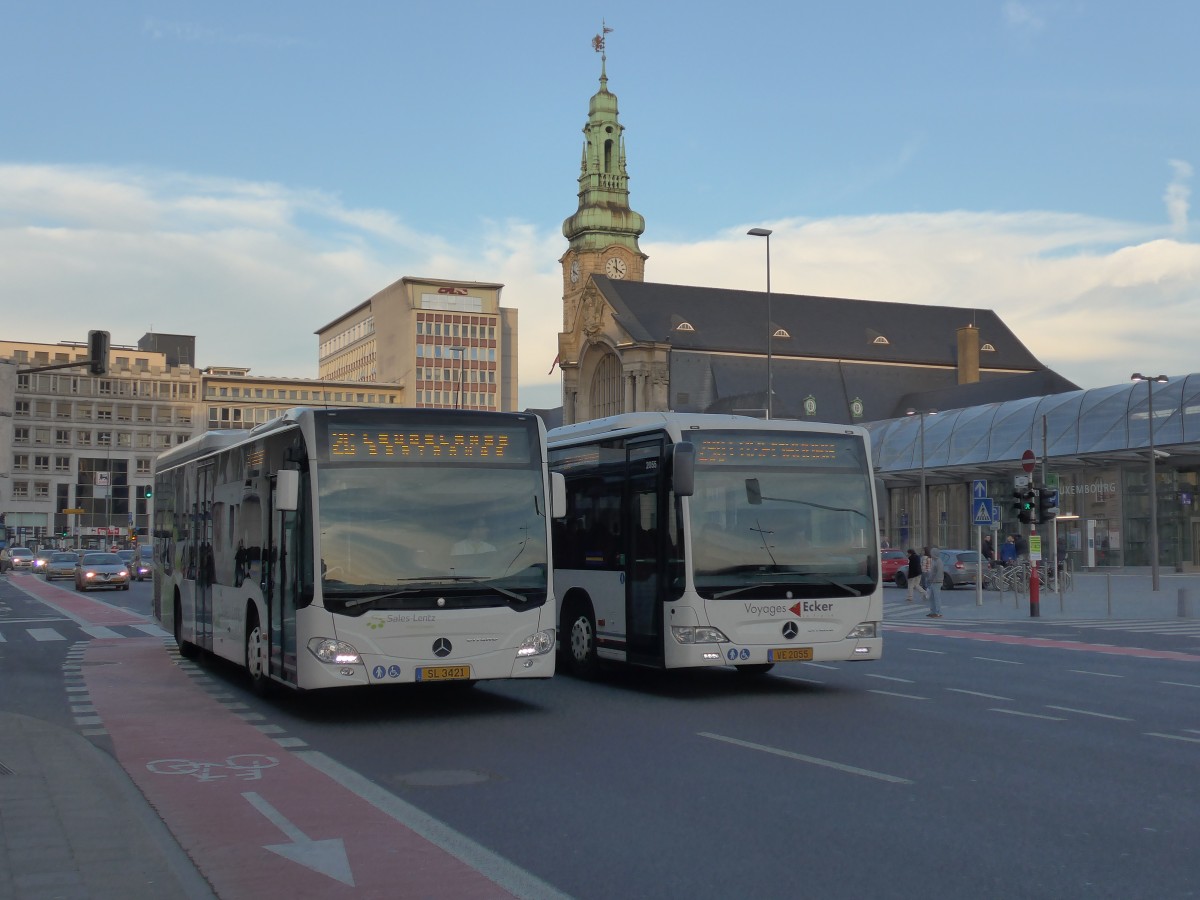 (157'417) - Sales-Lentz, Bascharage - SL 3421 - Mercedes am 22. November 2014 beim Bahnhof Luxembourg