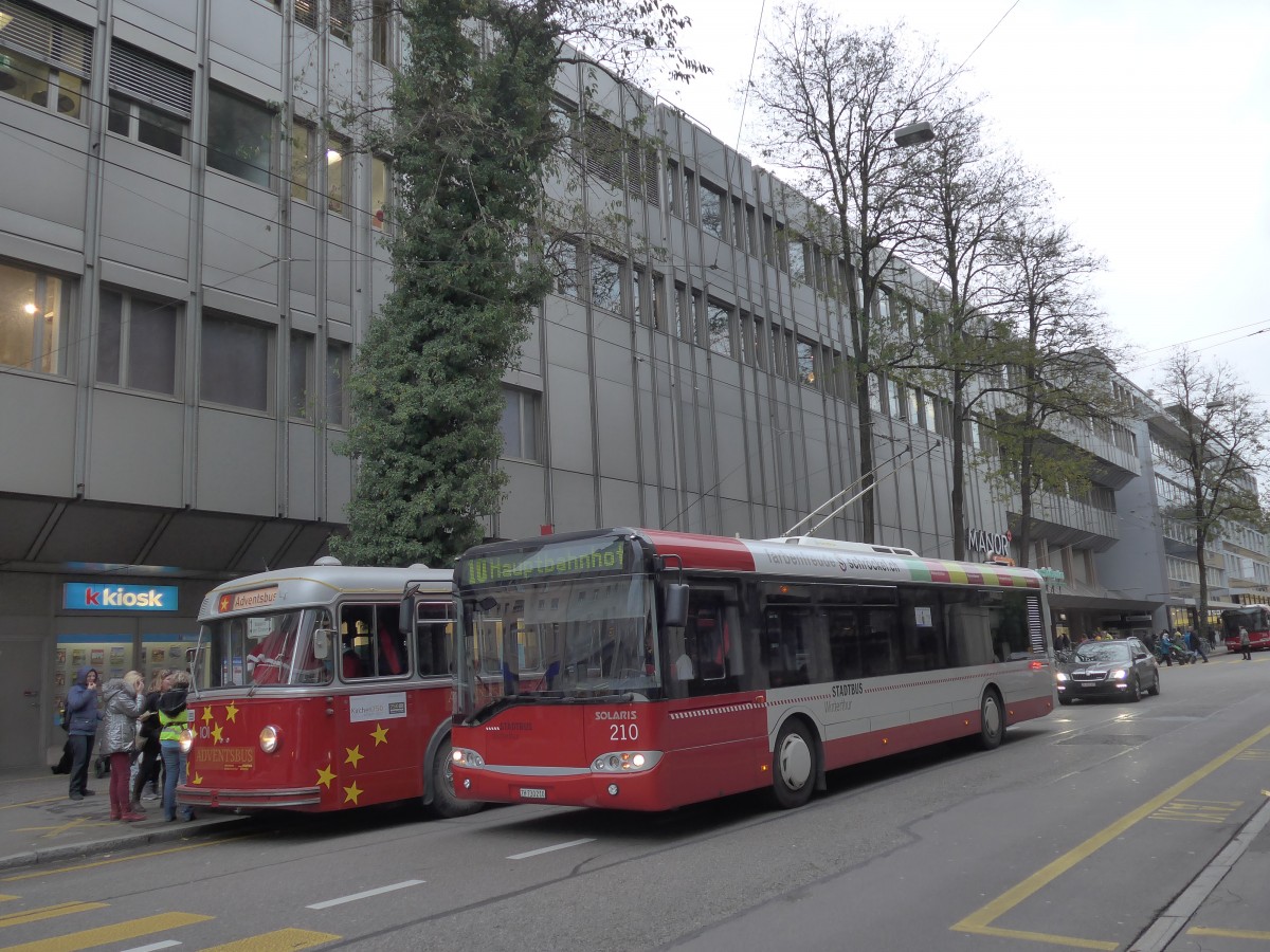(157'651) - SW Winterthur - Nr. 210/ZH 730'210 - Solaris am 6. Dezember 2014 in Winterthur, Bankstrasse