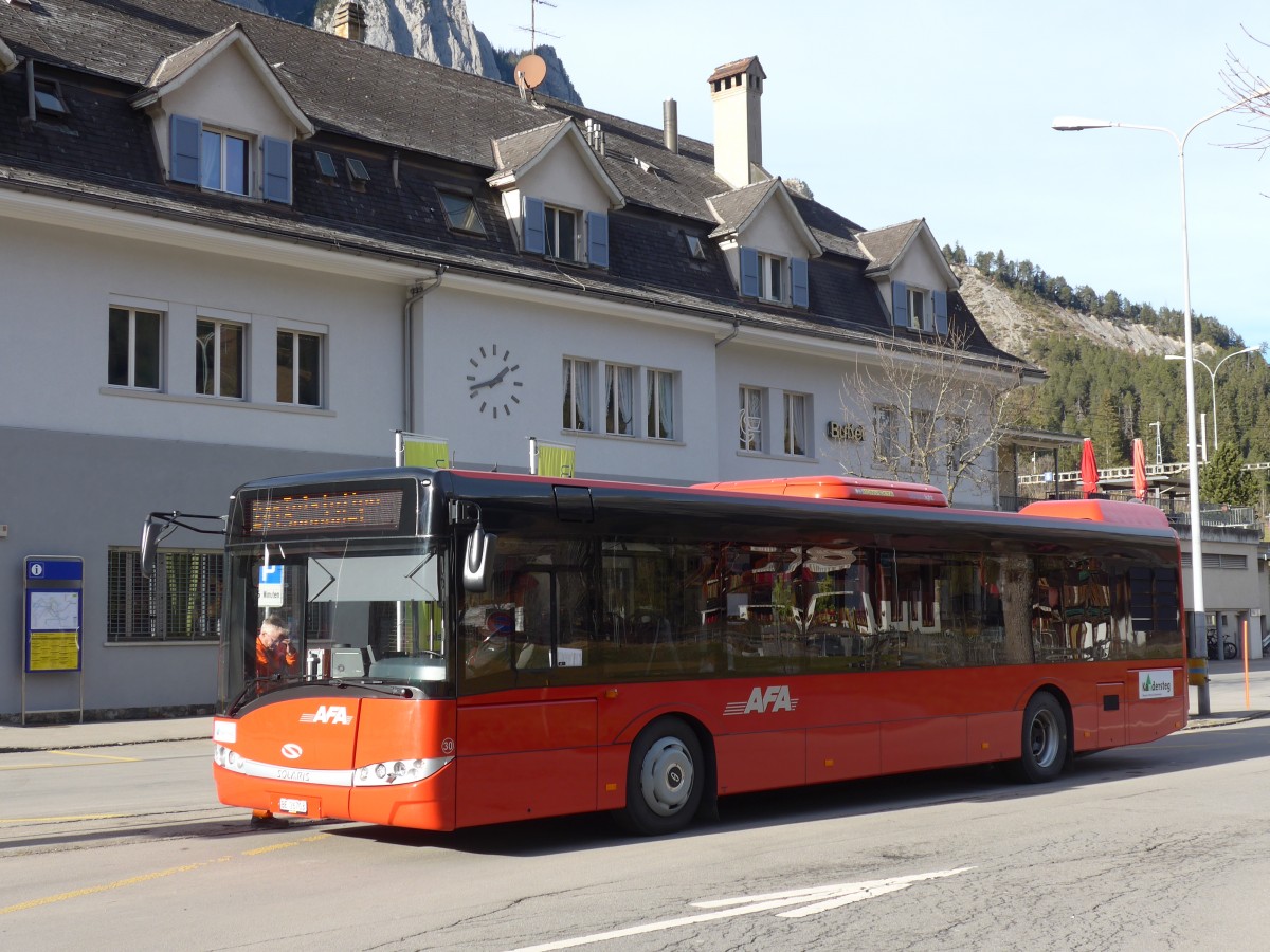(157'870) - AFA Adelboden - Nr. 30/BE 26'703 - Solaris am 22. Dezember 2014 beim Bahnhof Kandersteg