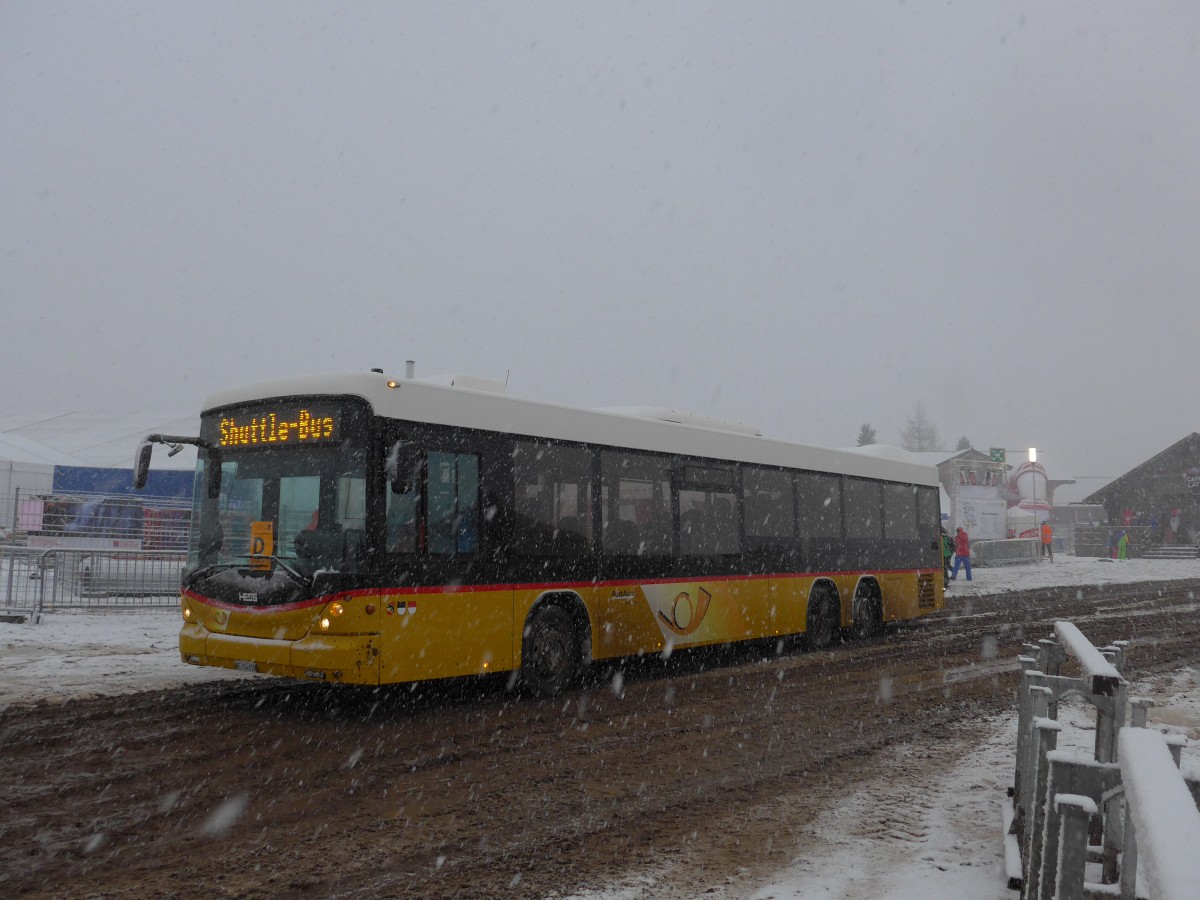 (158'246) - Engeloch, Riggisberg - Nr. 18/BE 704'610 - Scania/Hess am 11. Januar 2015 in Adelboden, Weltcup