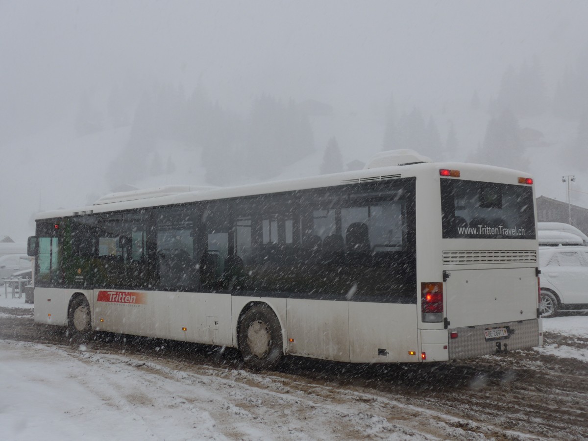 (158'260) - Tritten, Zweisimmen - Nr. 52/BE 26'971 - Setra (ex Interbus, Yverdon Nr. 52; ex AAGL Liestal Nr. 63) am 11. Januar 2015 in Adelboden, Weltcup