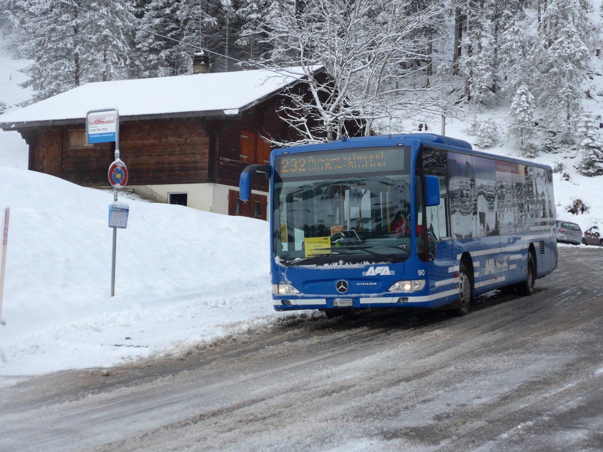 (158'317) - AFA Adelboden - Nr. 90/BE 398'916 - Mercedes am 11. Januar 2015 in Adelboden, Unter dem Birg