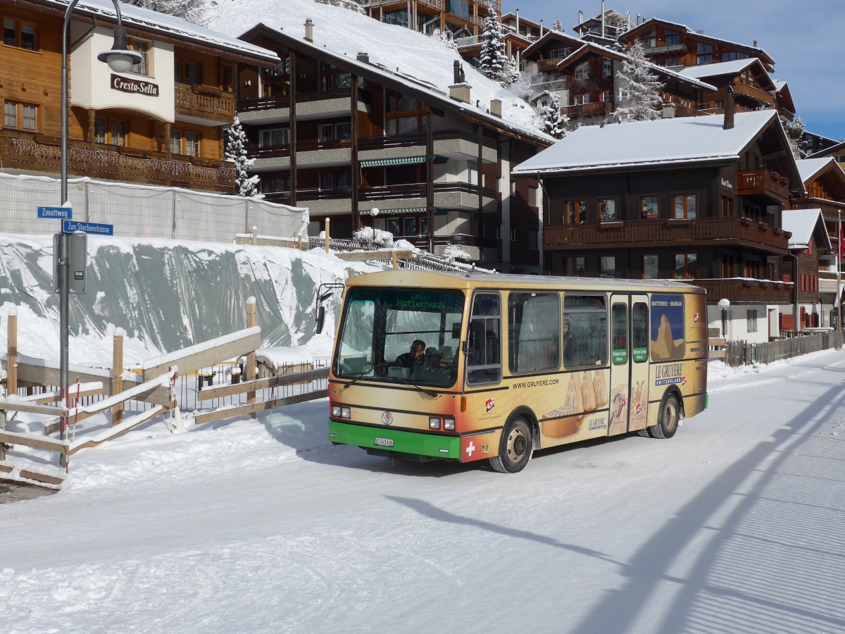(158'418) - OBZ Zermatt - Nr. 3/VS 143'406 - Vetter am 18. Januar 2015 in Zermatt, glacier paradise