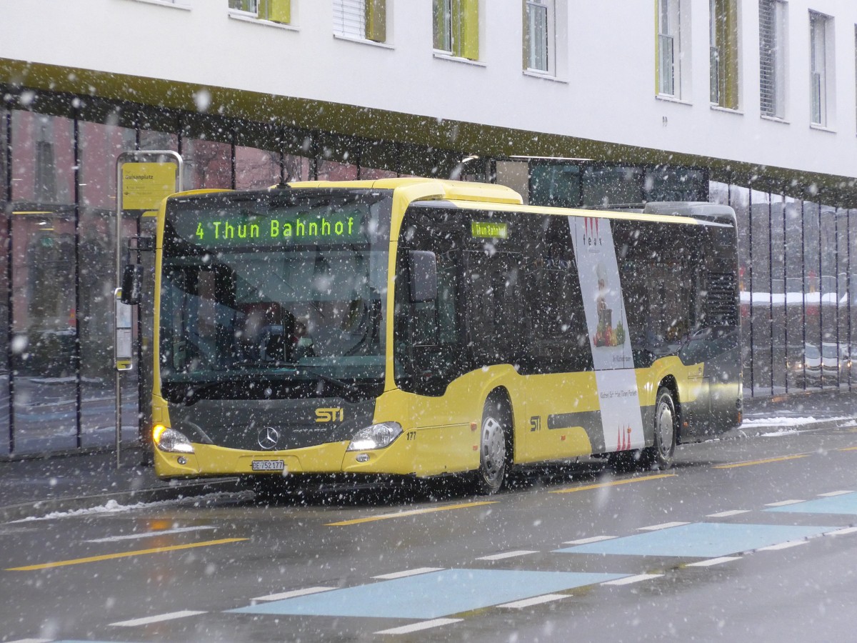 (158'504) - STI Thun - Nr. 177/BE 752'177 - Mercedes am 26. Januar 2015 in Thun, Guisanplatz
