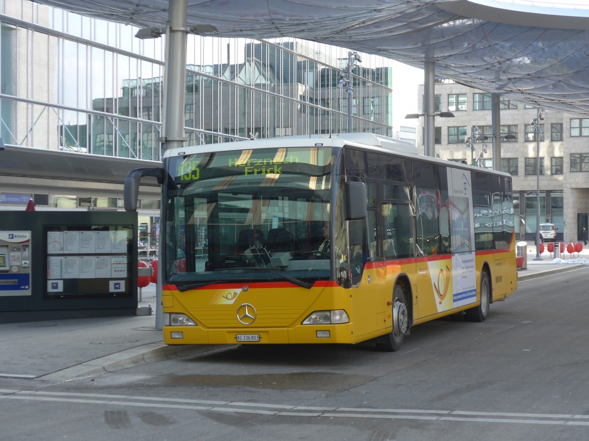 (158'603) - PostAuto Nordschweiz - AG 336'803 - Mercedes am 4. Februar 2015 beim Bahnhof Aarau