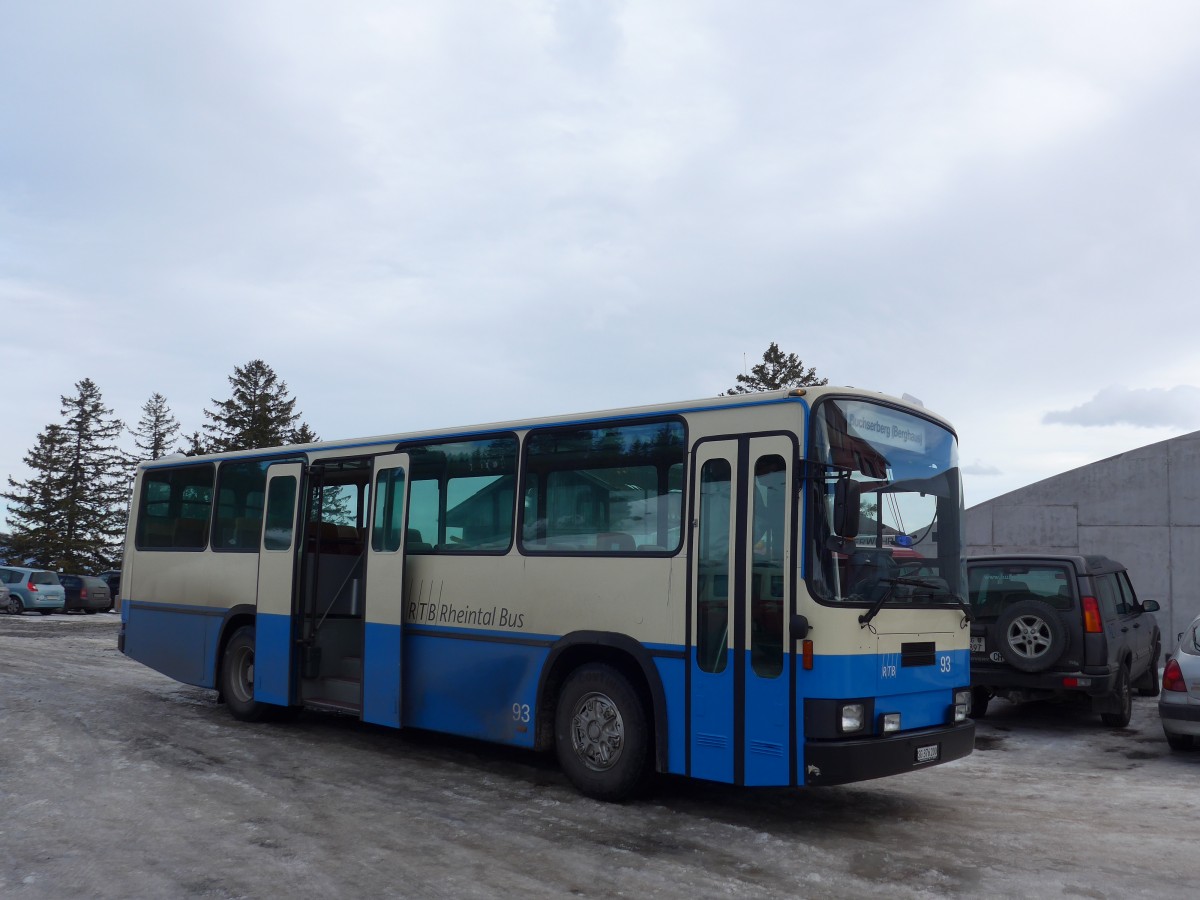 (158'712) - RTB Altsttten - Nr. 93/SG 376'200 - NAW/Lauber (ex R.G.V. Autobus, Stabio; ex AMSA Chiasso Nr. 23; ex AWA Amden Nr. 3) am 14. Februar 2015 in Buchserberg, Berghaus