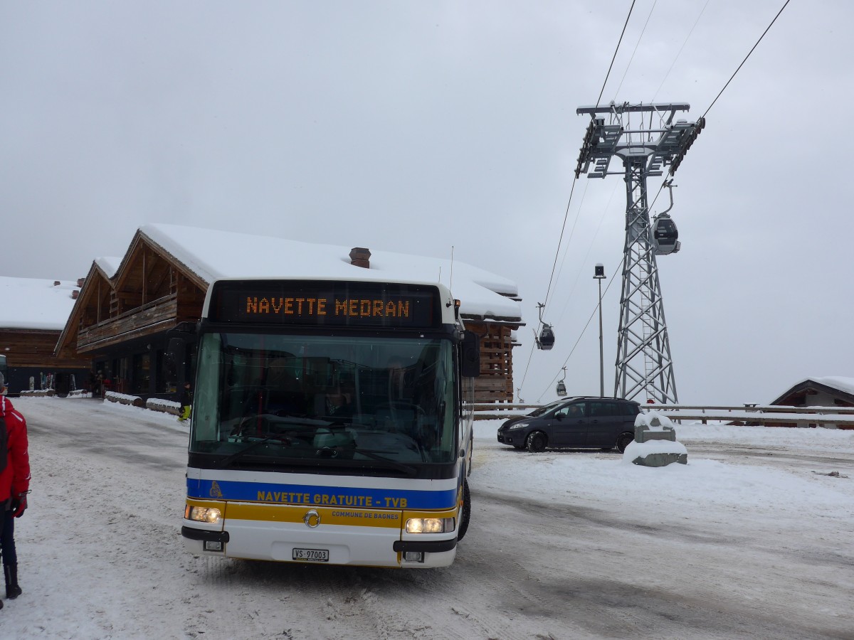 (158'816) - TMR Martigny - Nr. 110/VS 97'003 - Irisbus am 22. Februar 2015 in Verbier, Mdran