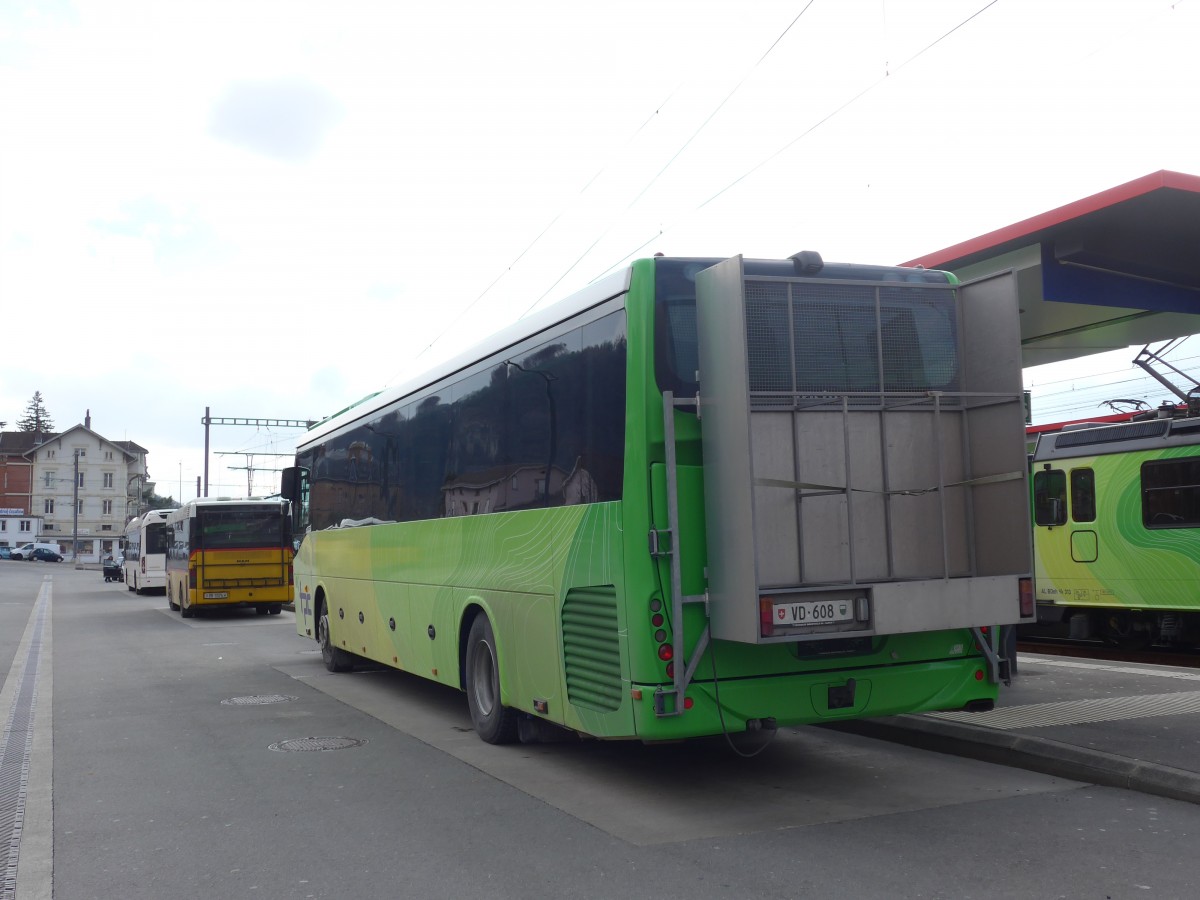 (158'905) - TPC Aigle - VD 608 - Irisbus am 28. Februar 2015 beim Bahnhof Aigle