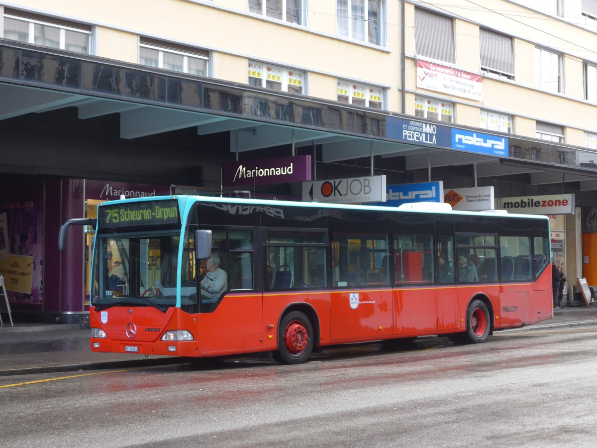 (158'952) - Binggeli, Studen - BE 20'044 - Mercedes (ex VB Biel Nr. 128) am 2. Mrz 2015 beim Bahnhof Biel