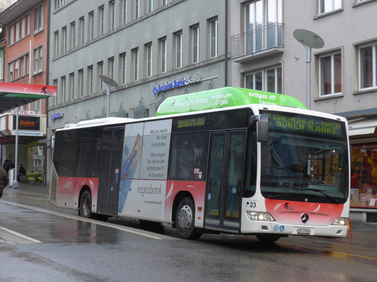 (158'992) - BGU Grenchen - Nr. 23/SO 21'960 - Mercedes am 2. Mrz 2015 in Grenchen, Postplatz