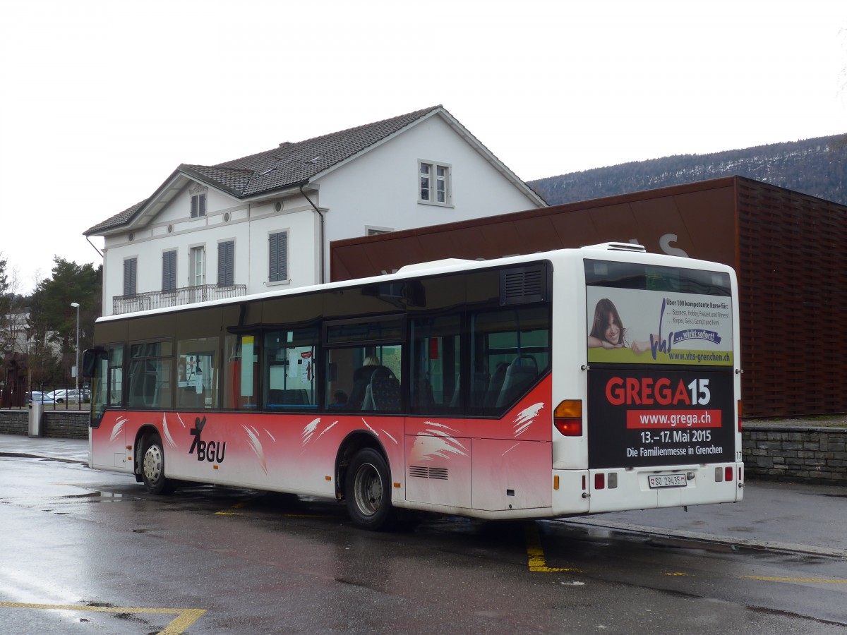 (159'000) - BGU Grenchen - Nr. 17/SO 29'435 - Mercedes am 2. Mrz 2015 beim Bahnhof Grenchen Sd