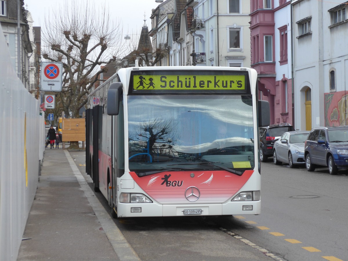 (159'010) - BGU Grenchen - Nr. 15/SO 109'495 - Mercedes am 2. Mrz 2015 beim Hauptbahnhof Solothurn