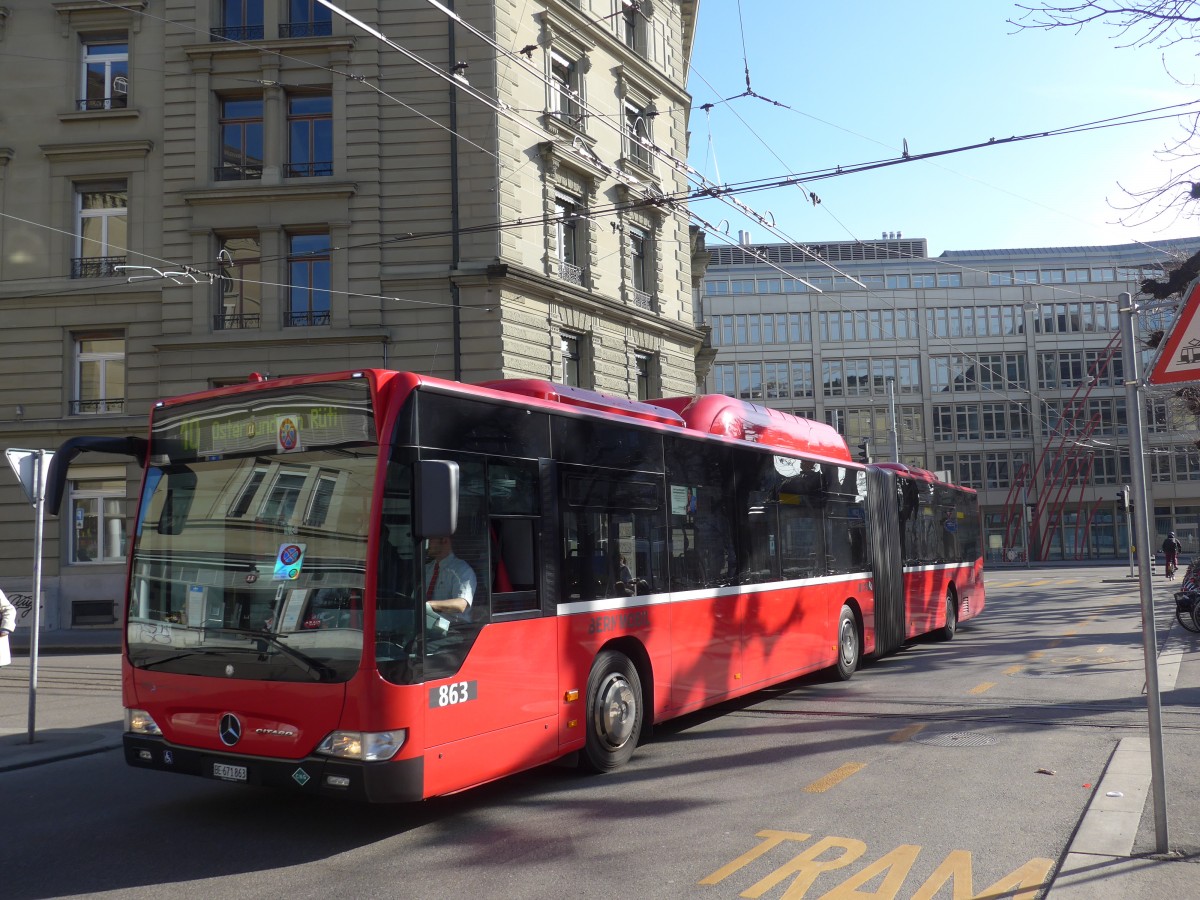 (159'035) - Bernmobil, Bern - Nr. 863/BE 671'863 - Mercedes am 9. Mrz 2015 in Bern, Hirschengraben