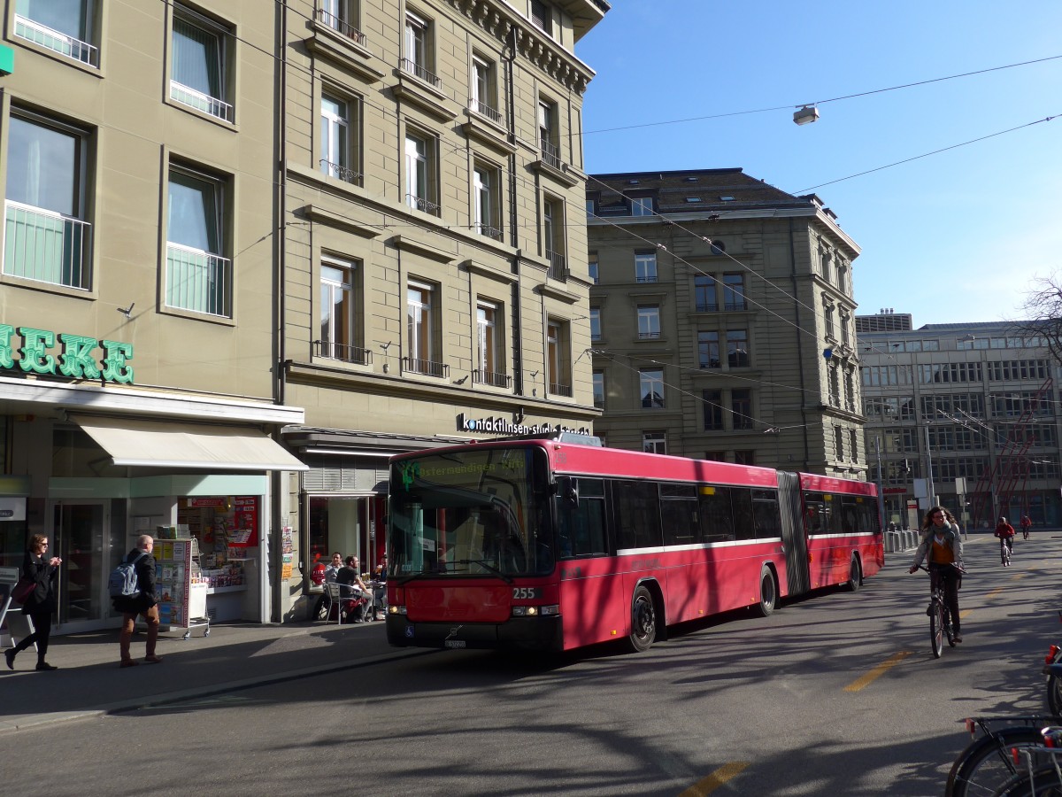 (159'039) - Bernmobil, Bern - Nr. 255/BE 672'255 - Volvo/Hess am 9. Mrz 2015 in Bern, Hirschengraben