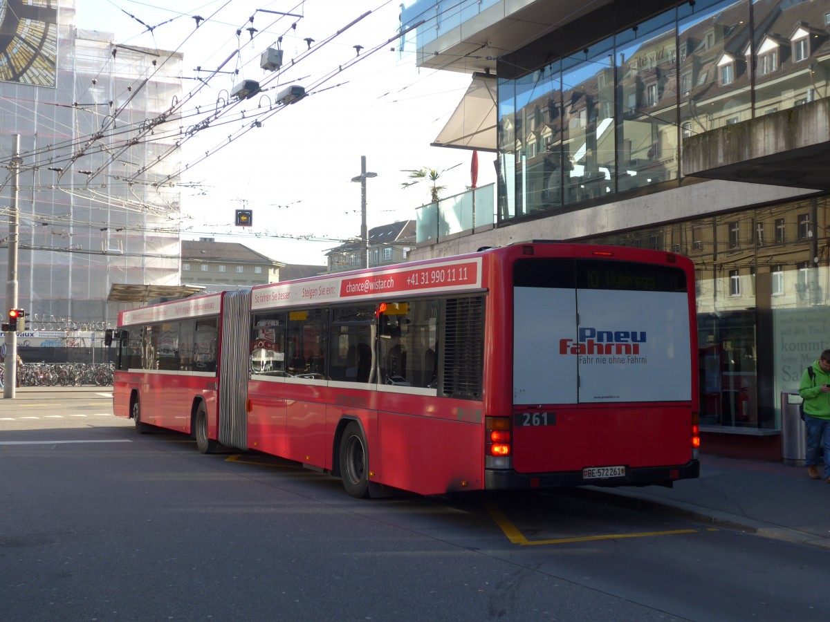 (159'056) - Bernmobil, Bern - Nr. 261/BE 572'261 - Volvo/Hess am 9. Mrz 2015 beim Bahnhof Bern
