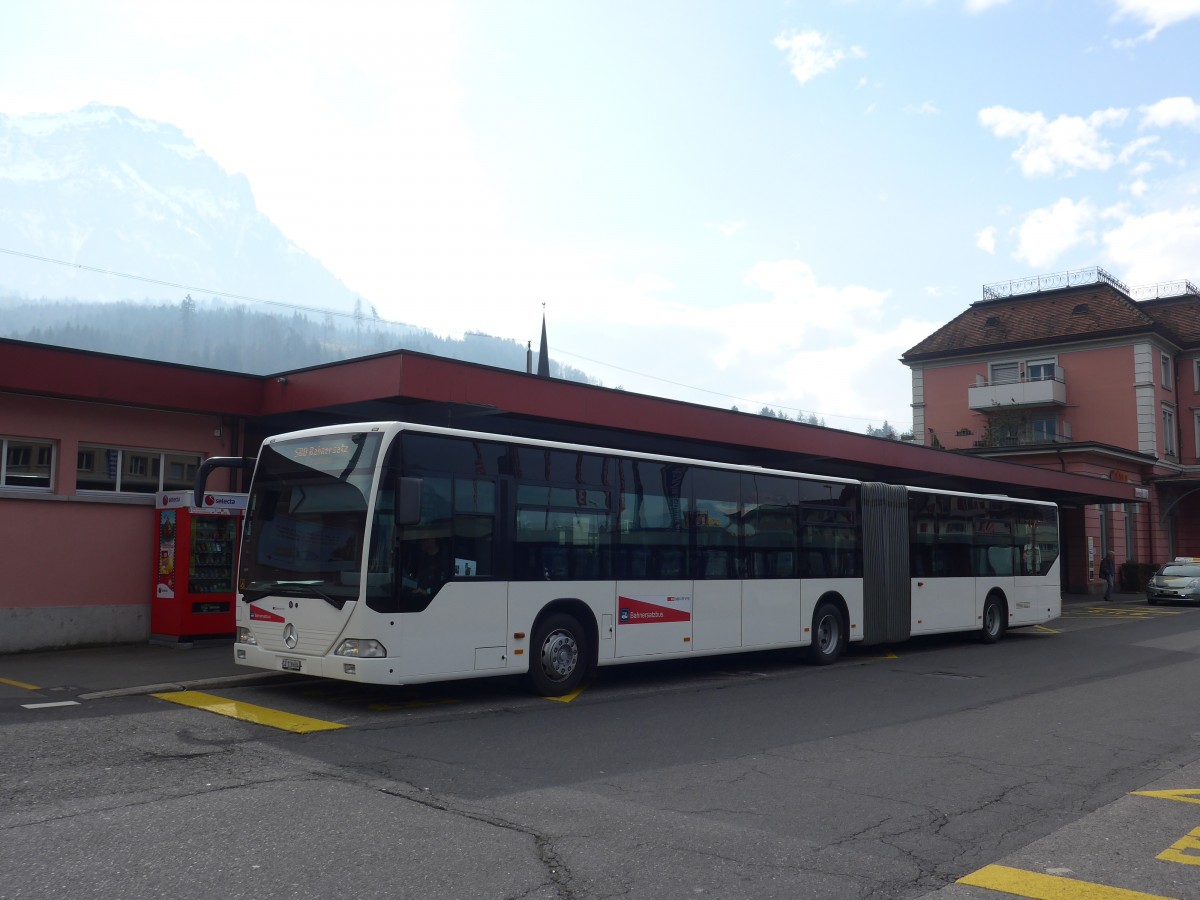 (159'212) - AAGS Schwyz - Nr. 84/SZ 118'684 - Mercedes (ex VR La Chaux-de-Fonds Nr. 228) am 17. Mrz 2015 beim Bahnhof Brunnen