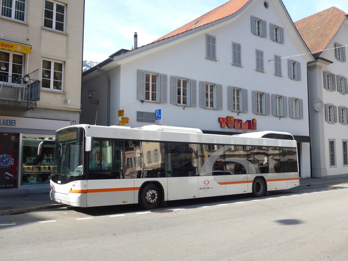 (159'280) - AAGU Altdorf - Nr. 3/UR 9443 - Hess am 18. Mrz 2015 in Altdorf, Telldenkmal
