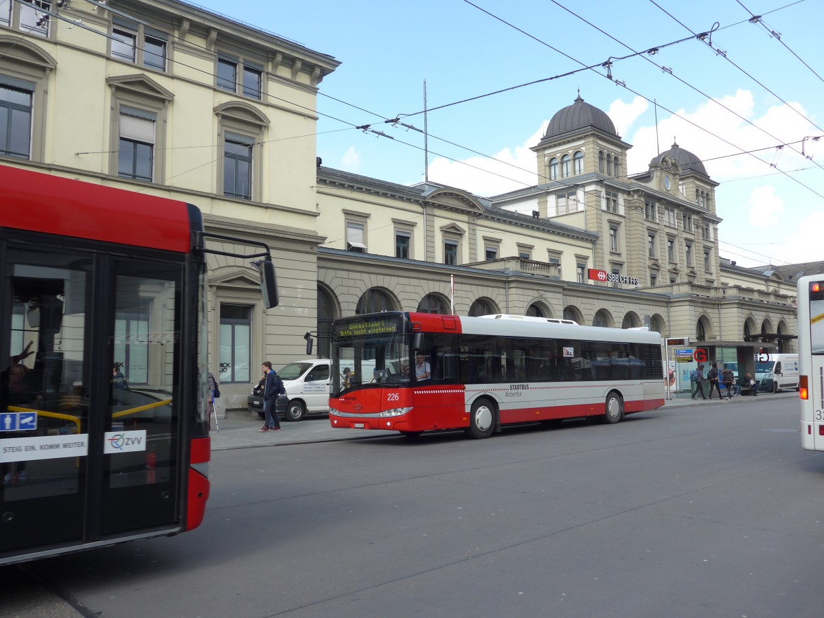 (159'452) - SW Winterthur - Nr. 226/ZH 745'226 - Solaris am 27. Mrz 2015 beim Hauptbahnhof Winterthur
