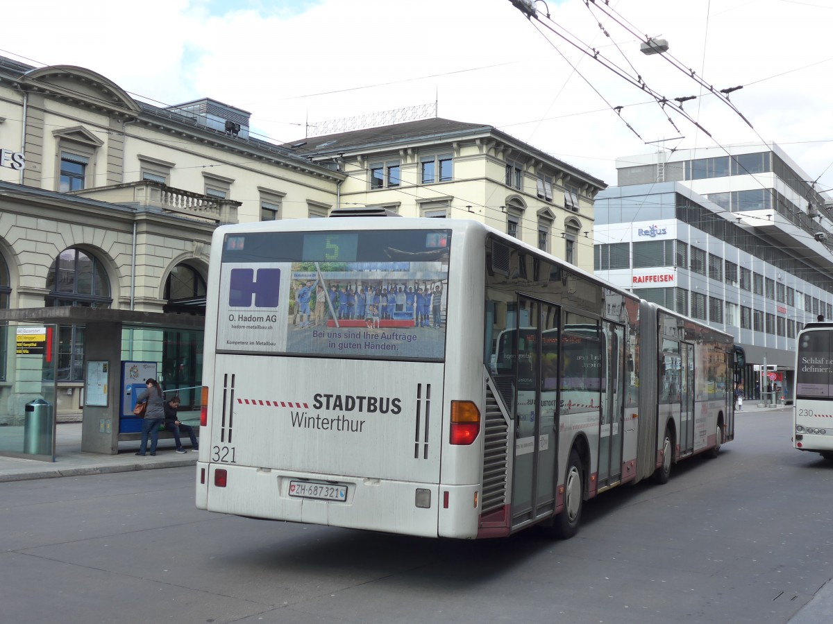 (159'471) - SW Winterthur - Nr. 321/ZH 687'321 - Mercedes am 27. Mrz 2015 beim Hauptbahnhof Winterthur