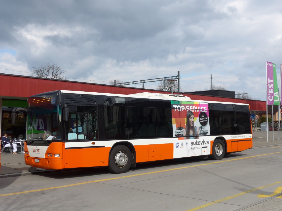(159'481) - AOT Amriswil - Nr. 7/TG 691 - Neoplan (ex Vorfhrfahrzeug) am 27. Mrz 2015 beim Bahnhof Amriswil