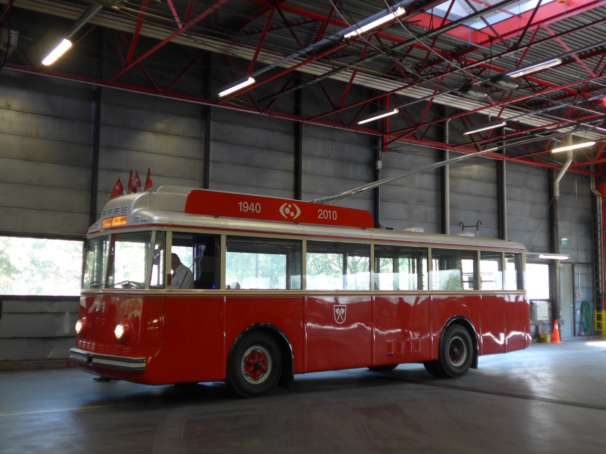 (159'488) - VB Biel - Nr. 21 - Berna/Hess Trolleybus am 28. Mrz 2015 in Biel, Depot
