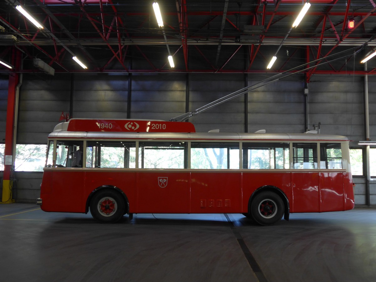 (159'490) - VB Biel - Nr. 21 - Berna/Hess Trolleybus am 28. Mrz 2015 in Biel, Depot