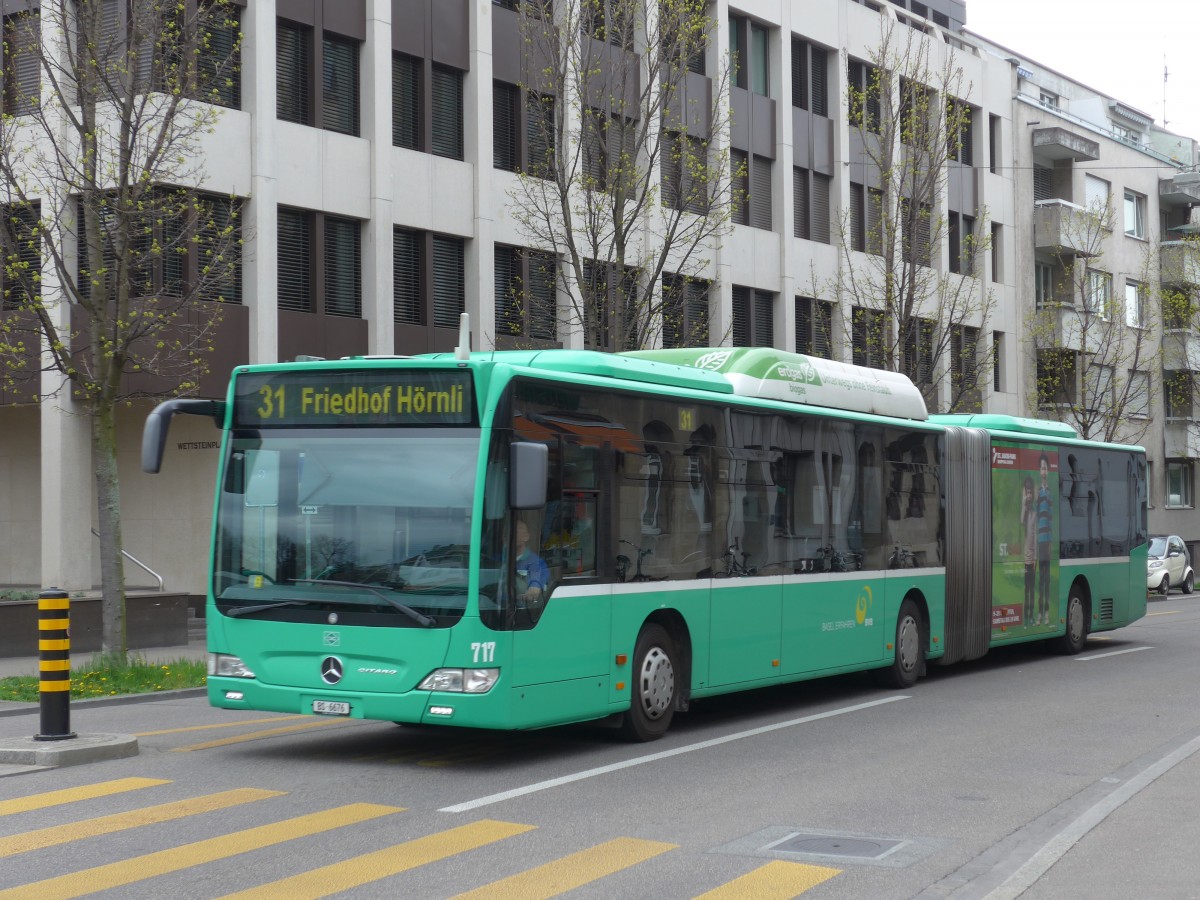 (159'711) - BVB Basel - Nr. 717/BS 6676 - Mercedes am 11. April 2015 in Basel, Wettsteinplatz