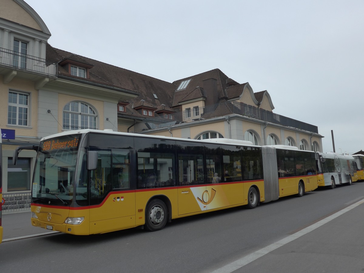 (159'968) - PostAuto Bern - Nr. 637/BE 560'407 - Mercedes am 25. April 2015 beim Bahnhof Spiez