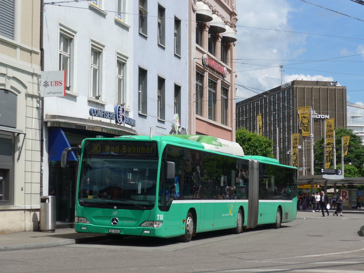 (160'535) - BVB Basel - Nr. 710/BS 6669 - Mercedes am 17. Mai 2015 beim Bahnhof Basel