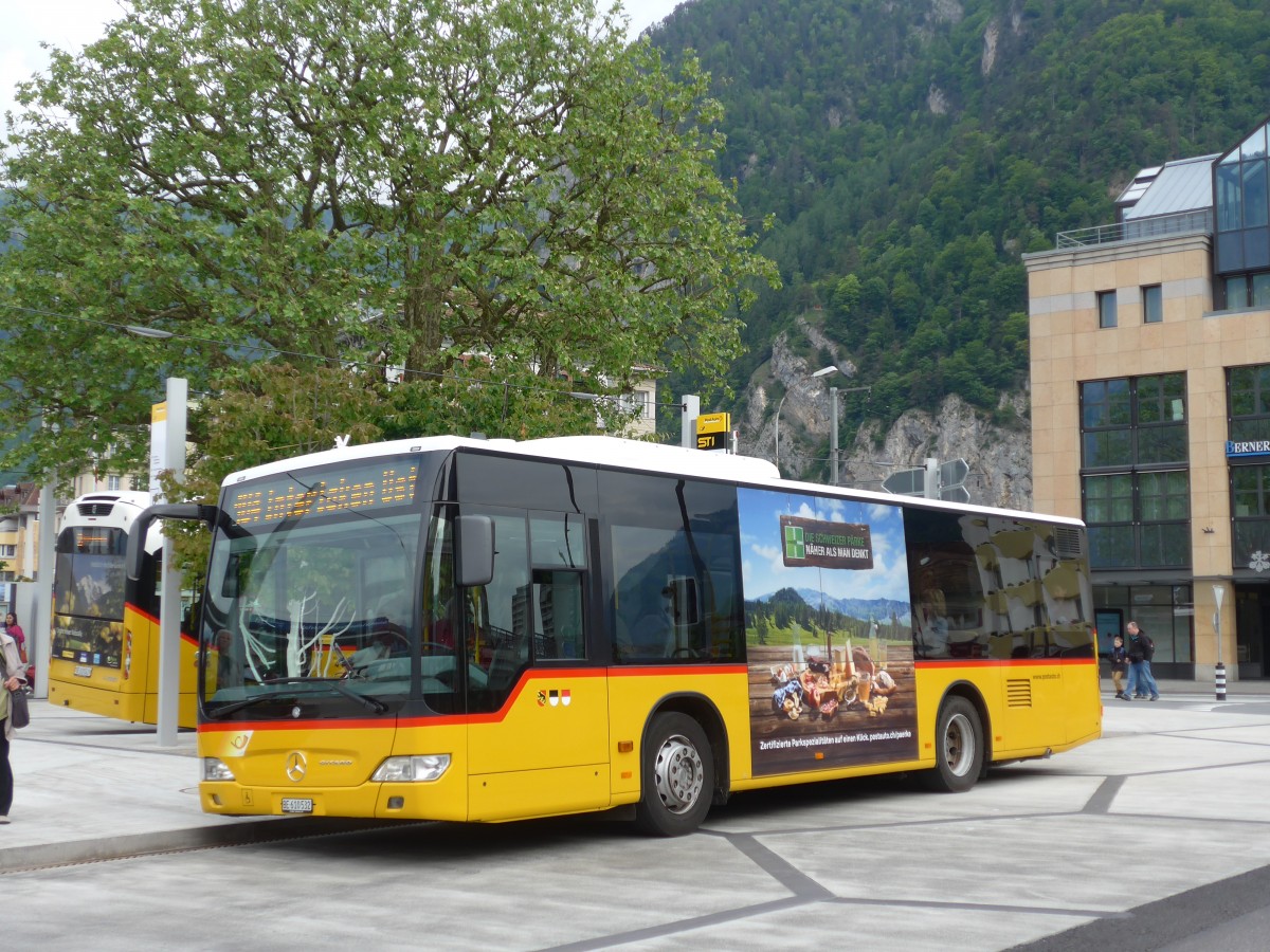 (160'967) - PostAuto Bern - BE 610'532 - Mercedes am 25. Mai 2015 beim Bahnhof Interlaken West