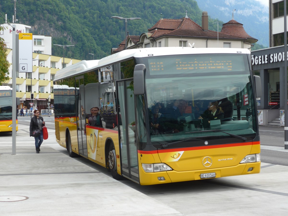 (160'971) - PostAuto Bern - BE 610'546 - Mercedes am 25. Mai 2015 beim Bahnhof Interlaken West