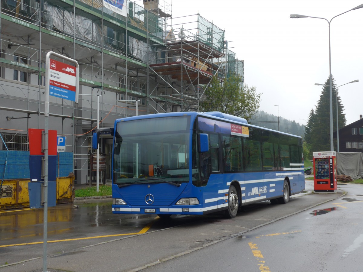 (161'064) - AFA Adelboden - Nr. 93/BE 26'705 - Mercedes (ex Nr. 5) am 27. Mai 2015 beim Bahnhof Kandersteg