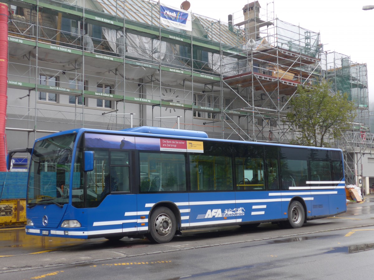 (161'065) - AFA Adelboden - Nr. 93/BE 26'705 - Mercedes (ex Nr. 5) am 27. Mai 2015 beim Bahnhof Kandersteg