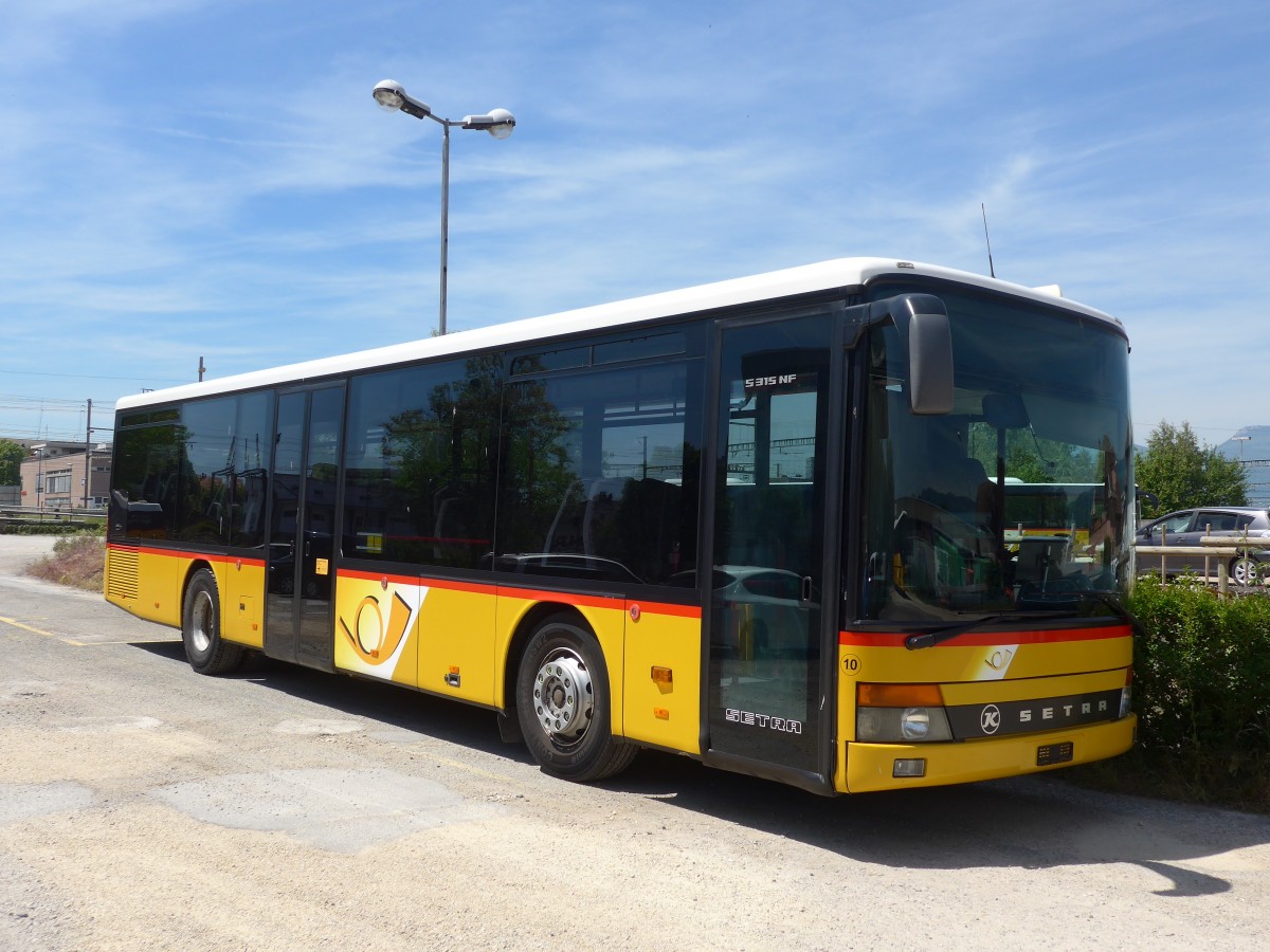 (161'280) - Interbus, Yverdon - Nr. 10 - Setra am 28. Mai 2015 in Yverdon, Postgarage