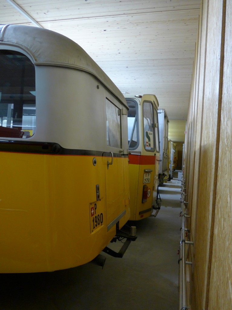 (161'539) - PTT-Regie - P 1980 - Saurer/Saurer am 30. Mai 2015 in Mamishaus, Depot MfK (Teilaufnahme)