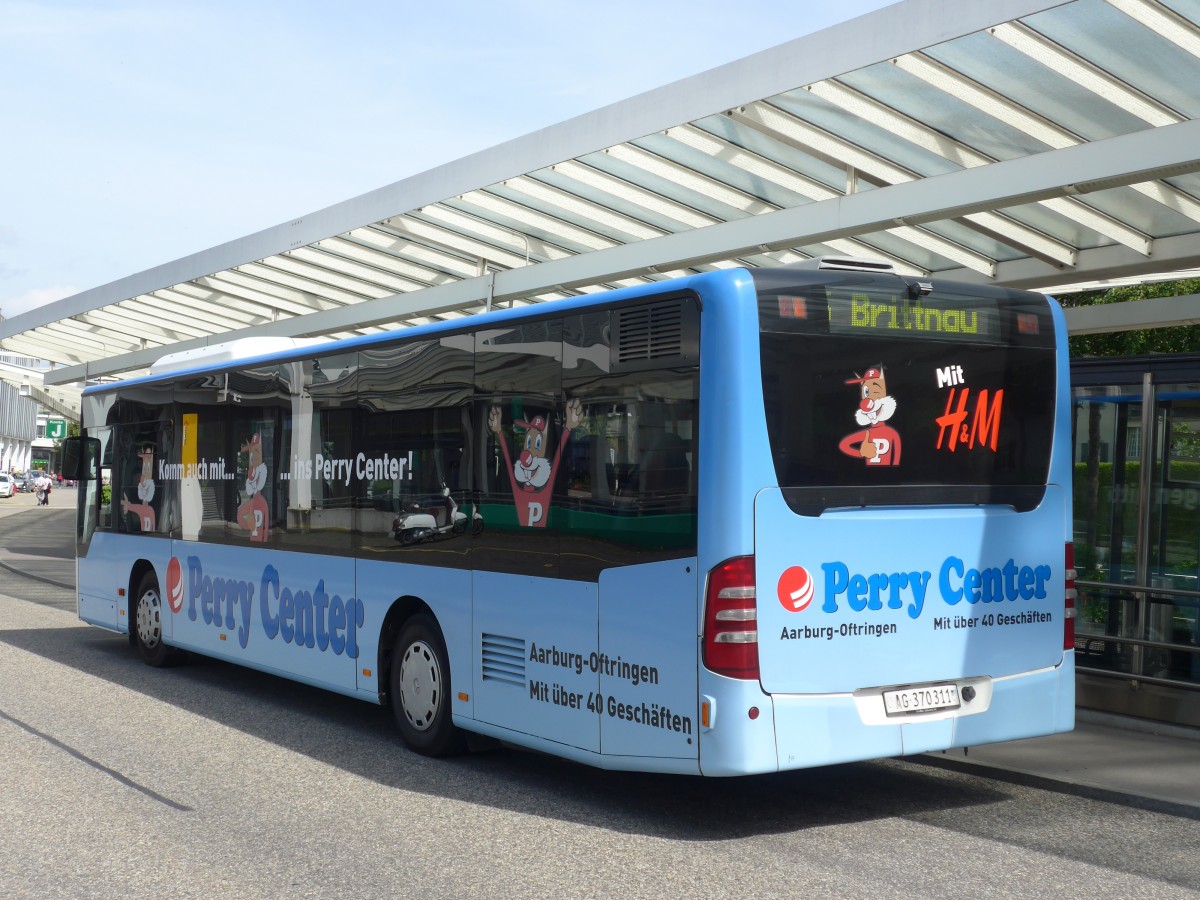 (161'582) - Limmat Bus, Dietikon - AG 370'311 - Mercedes (ex BDWM Bremgarten Nr. 11) am 31. Mai 2015 beim Bahnhof Zofingen
