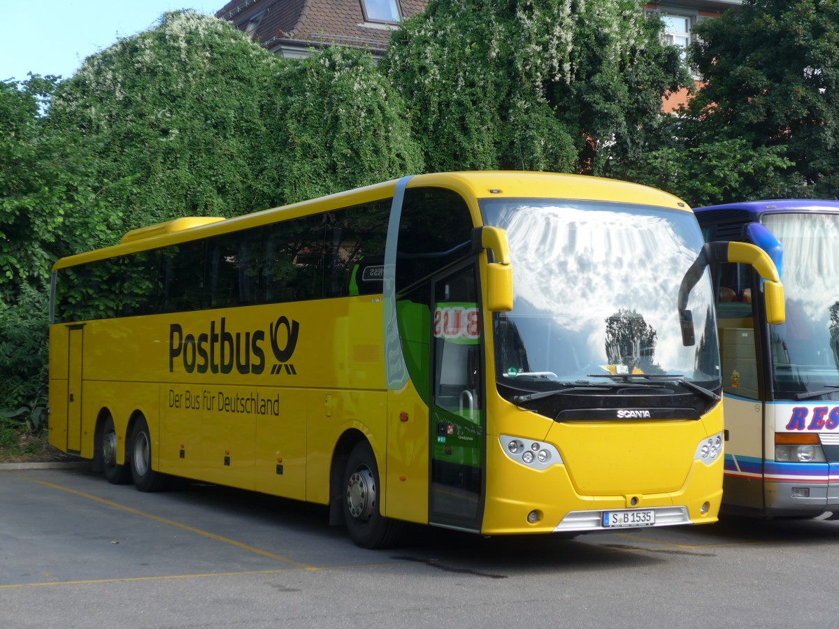 (161'748) - Aus Deutschland: Binder, Stuttgart - S-B 1535 - Scania/Lahden am 6. Juni 2015 in Zrich, Sihlquai
