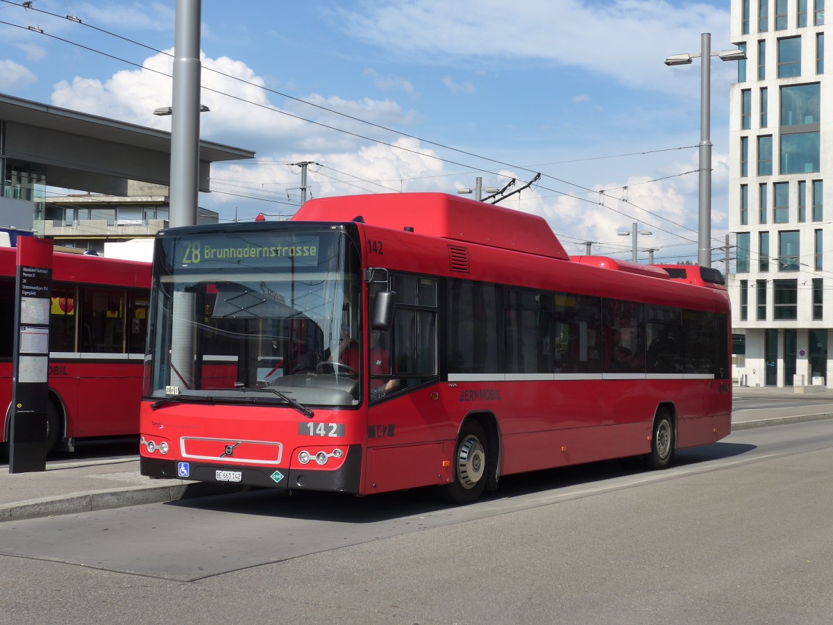 (161'943) - Bernmobil, Bern - Nr. 142/BE 661'142 - Volvo am 6. Juni 2015 in Bern, Wankdorf