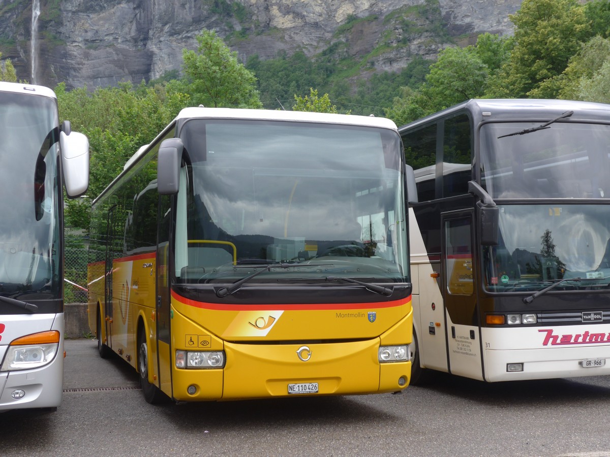(162'375) - CarPostal Ouest - NE 110'426 - Irisbus am 20. Juni 2015 in Meiringen, Balm